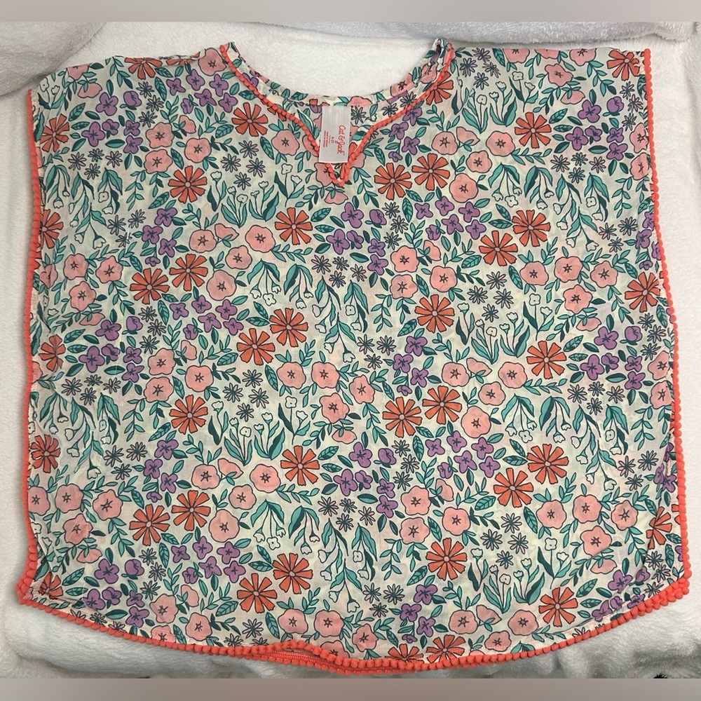 Cat & Jack Floral Pink and Purple Swimwear Cover-Up